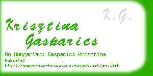 krisztina gasparics business card